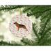The Holiday Aisle® German Shepherd Merry Christmas Hanging Figurine Ornament Ceramic/Porcelain in Black/Brown | 2.8 H x 2.8 W x 0.15 D in | Wayfair