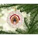 The Holiday Aisle® German Shepherd Merry Christmas Hanging Figurine Ornament /Porcelain in Brown/Red/White | 2.8 H x 2.8 W x 0.15 D in | Wayfair