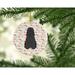 The Holiday Aisle® Merry Christmas Bouvier Des Flandres Hanging Figurine Ornament Ceramic/Porcelain in Black | 2.8 H x 2.8 W x 0.15 D in | Wayfair