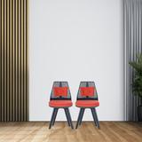 Side Chair - George Oliver 17" W Velvet Side Chair Velvet in Red/Black | 33 H x 17 W x 17 D in | Wayfair 5EE15A5981334A22890846C50A3A0DE0