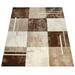 Brown/White 43.3 x 23.6 x 0.47 in Area Rug - Orren Ellis Bewry Checkered Machine Woven Area Rug in Brown/Beige/Cream | Wayfair