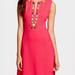Kate Spade Dresses | Kate Spade Edith Dress Linen With Embellished Center Bodice | Color: Pink/Red | Size: 8
