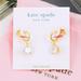 Kate Spade Jewelry | Kate Spade Brilliant Tri-Prong Huggies Earrings Clear Cz Zirconia Gold Plated | Color: Gold | Size: Os