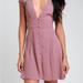 Free People Dresses | Free People Mauve Pink Lace Mini Dress, Size Xs | Color: Pink | Size: Xs