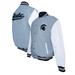 Men's Franchise Club Gray/White Michigan State Spartans Graduate Full-Snap Jacket