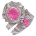 1T 2T 3T 4T Kids Baby Girl Outfits Set Long Sleeve Sweatshirts Tops Pants Outfits Clothing Christmas Gifts
