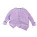 Jdefeg Toddler Sweatshirt Girls Babys Kids Toddler Girls Boys Spring Winter Long Sleeve Solid Thick Knit Sweater Pullover Tops Coat Cardigan Clothes Girl Toddler Summer Clothes 2T Cotton Purple 140