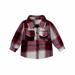 Kids Little Boys Girls Baby Plaid Flannel Shirt Jacket Long Sleeve Button Down Plaid Flannel Shacket Coat for Girl Boy