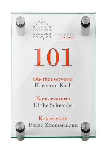 GALERIE Türschild, Format: 200x130 mm + 4 Halter i7326 Image