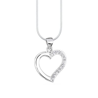 Elli - Herz Zirkonia Bezaubernd 925 Sterling Silber Ketten 1 ct Damen