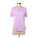 Adidas Active T-Shirt: Purple Activewear - Women's Size Medium