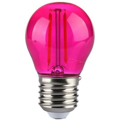 LED-Glühbirne E27 2W G45 Glühfaden Farbe Rosa - V-tac