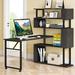 Ivy Bronx Gertruda L-Shape Desk w/ Hutch Wood/Metal in Black | 60.23 H x 47.24 W x 39.37 D in | Wayfair C8278408D3234543B5B0BE1DE6E8F232