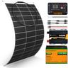 Eco-worthy - 130W 12V Komplettes flexibles netzunabhangiges Solarpanel Kit: 130W Solarpanel + 50Ah