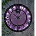 Regal Art & Gift Paradise Solar Clock - Butterfly Glass/Metal in Black/Indigo | 19.75 H x 19.75 W x 2.5 D in | Wayfair 13240