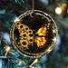 The Holiday Aisle® Butterfly Christian Hanging Figurine Ornament Ceramic/Porcelain in Black/Yellow | Wayfair F8D8716D4BC44C159695743BE2285865