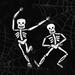 The Holiday Aisle® Spooky Scary Skeletons - Wrapped Canvas Painting Canvas | 30 H x 30 W x 1.25 D in | Wayfair 98D0691F042A4ADE8886BFD520E0D392