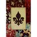 Fleur De Lis Living Fleur De Lis Distressed Pattern 2 - Wrapped Canvas Graphic Art Canvas | 18 H x 12 W x 1.25 D in | Wayfair