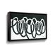 Wrought Studio™ Loops III Dark - Picture Frame Graphic Art on Canvas in Black/White | 16 H x 24 W x 2 D in | Wayfair