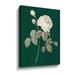 House of Hampton® White Roses on Green II - Picture Frame Graphic Art on Canvas Metal in Green/Pink | 32 H x 24 W x 2 D in | Wayfair