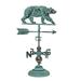 Verdigris Copper Bear Tabletop Weathervane With Optional Fence Mount