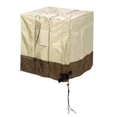 Air Conditioner Cover 26x26x32 Inches Oxford Cloth Waterproof Beige Brown