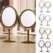 Anvazise Portable 1:2 Magnifying Round Oval Double-Sided Cosmetic Makeup Stand Mirror