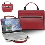 Lenovo Ideapad 510s 14 Laptop Sleeve Leather Laptop Case for Lenovo Ideapad 510s 14 with Accessories Bag Handle (Red)