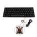 YOUNGNA RGB LED Backlit Wired Bluetooth-compatible 5.0 Wireless Dual Mode Mechanical Keyboard Portable Compact Waterproof Mini Gaming Keyboard 61 Keys Gateron Switchs