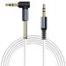 3.5mm Right Angle Stereo Auxiliary Cable 3 ft - White