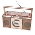 Jensen Portable Stereo CD Player Dual Cassette Deck Recorder with AM/FM Radio - Rose Gold