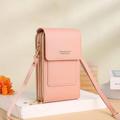 Cell Phone Bag PU Leather Crossbody Cellphone Purse for Women Touch Screen Cell Phone Pouch Holder Shoulder Bag RFID Blocking Wallet Handbag with Shoulder Strap