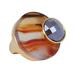 Wood and Sea,'Agate and Smoky Quartz Cocktail Ring in 18K Plated Gold'