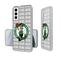 Boston Celtics Text Backdrop Design Galaxy Clear Case