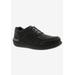 Wide Width Men's Miles Casual Shoes by Drew in Black Nubuck Leather (Size 16 W)