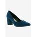 Wide Width Women's Vinny Pump by Bellini in Teal Microsuede (Size 9 1/2 W)