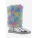 Wide Width Women's Hype Boots by Bellini in Silver Multi (Size 10 W)