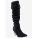 Wide Width Women's Amp Boots by Bellini in Black Microsuede (Size 9 W)