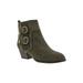 Extra Wide Width Women's Raya Booties by Ros Hommerson in Olive (Size 8 WW)