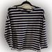 J. Crew Tops | J. Crew Crew Neck Striped 3/4 Sleeve Shirt Size Small W/ Ball-Tassel Hem Accent | Color: Blue/White | Size: S