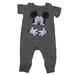 Disney One Pieces | Disney Baby Boy New Born Short Sleeve One Piece Micky Mouse Outfit Romper Gray | Color: Gray | Size: Newborn