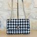 Kate Spade Bags | Kate Spade Tweed Natalia Medium Flap Chain Handbag Crossbody Nwt | Color: Black/White | Size: Os