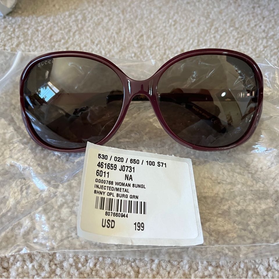 Gucci Accessories | Gucci Sunglasses With Gucci Sunglasses Case And Sunglasses Cloth | Color: Brown | Size: Os