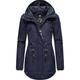 Winterjacke RAGWEAR "Monadis Black Label" Gr. M (38), blau (graublau) Damen Jacken Lange stylischer Winterparka für die kalte Jahreszeit