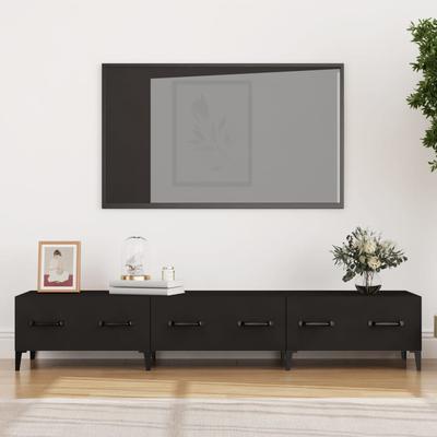 vidaXL TV Cabinet Black 150x34,5x30 cm Engineered Wood