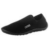 Barfußschuh LEGUANO "SCIO", Damen, Gr. 47, schwarz, Textil, sportlich, Schuhe Barfußschuh, Slipper, Freizeitschuh, Bequemschuh mit seitlichem Logo-Emblem