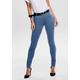 Skinny-fit-Jeans ONLY "ONLRAIN LIFE REG SKINNY DNM" Gr. L, Länge 34, blau (medium blue denim) Damen Jeans 5-Pocket-Jeans Röhrenjeans