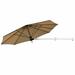 8ft Wall-Mounted Umbrella Telescopic Folding Tilt Sun Shade Aluminum OP70378