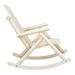 UBesGoo Wooden Single Rocking Chair Outdoor Chaise Lounge Chair Wood Color