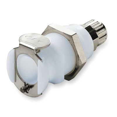 COLDER PMCD1204 Panel Mount Coupler, Acetal, Shut-Off, PTF